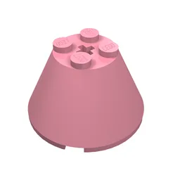 Cone 4 x 4 x 2, Axle Hole [Plain] / Pink