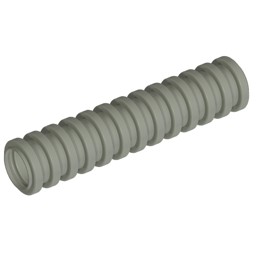 Lego Hose, Ribbed 7mm D. 4L / 3.2cm / Light Gray