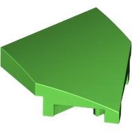 Lego Brick Wedged, Curved 2 x 2 with Stud Notches / Bright Green