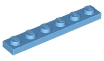 Plate 1 x 6 / Medium Blue