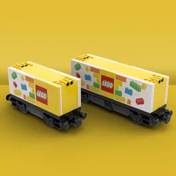 LEGO Branded Train Wagon Bundle (Small & Large)