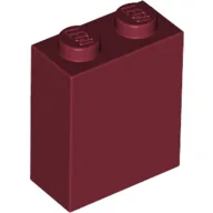 Brick 1 x 2 x 2 with Inside Stud Holder / Dark Red