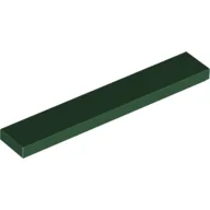 Tile 1 x 6 with Groove / Dark Green