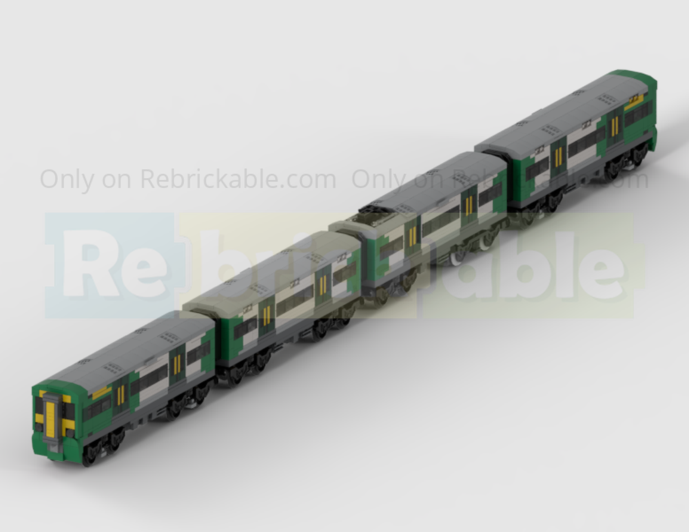 Lego Class 377 Electrostar 4-Carriage EMU Train in Southern Livery