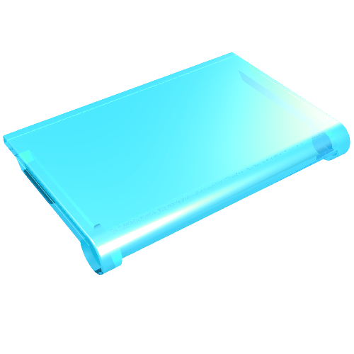 Lego Glass for Hinge Car Roof 4 x 4 Sunroof [No Ridges] / Trans-Light Blue