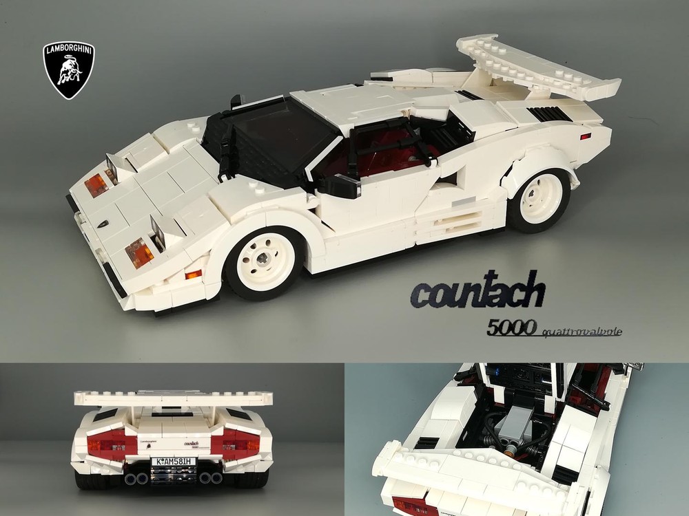 Lego Lamborghini Countach LP5000S QV (redesigned)
