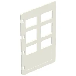 Duplo Door 1 x 3 1/2 x 5 1/3 with Six Panes / White