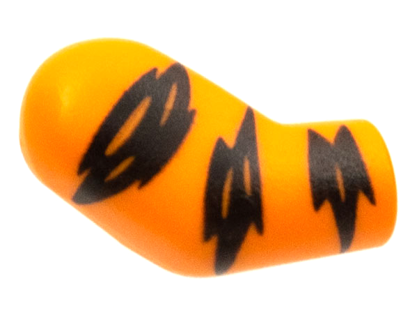 Lego Arm, Right with 3 Black Stripes (Tiger) Pattern