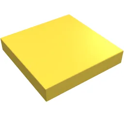 Tile 2 x 2 with Groove / Yellow