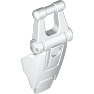 Lego Large Figure Shield, with Handle for Clip / White