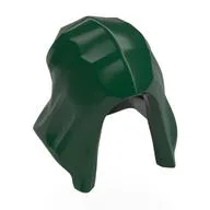 Hood Long, Angular / Dark Green