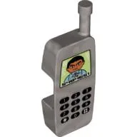 Duplo Telephone, Mobile with Keypad with Numbers and Display of Man Print / Pearl Light Gray