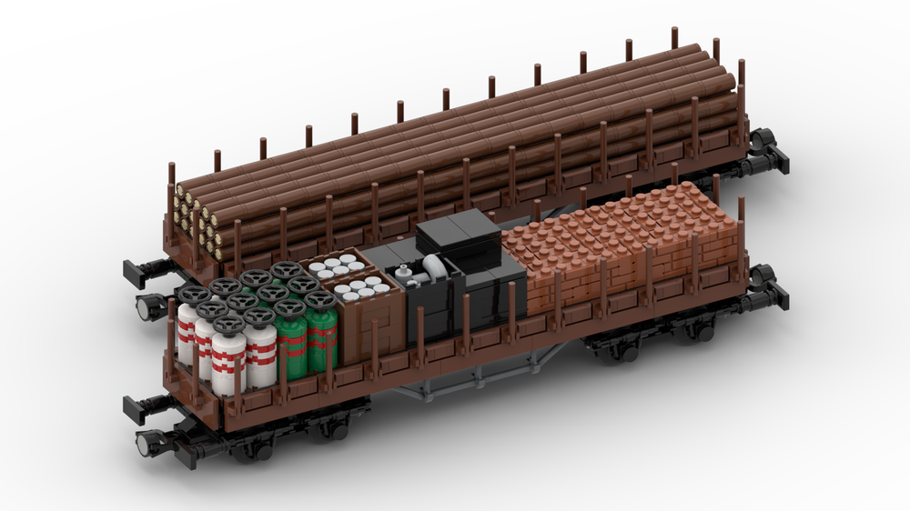 Lego Flatcar with stakes