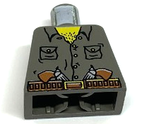 Lego Torso Adventurers Jungle Two Pockets, Two Guns in Belt Pattern