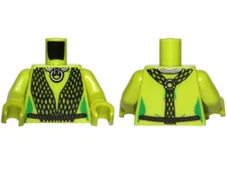 Torso Black Mesh Wrap Pattern (SW Oola) / Lime Arms / Lime Hands