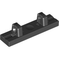 Lego Hinge Tile 1 x 4 Locking Dual 1 Fingers on Top [8 Locking Ridges] / Black
