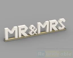Mr. & Mrs. Wedding Table Decoration
