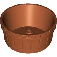 Barrel Half Large with Axle Hole / Dark Orange