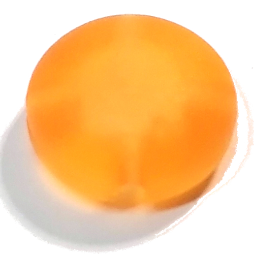 Lego Clikits Icon, Round 2 x 2 Small with Hole [Frosted] / Trans-Flame Yellowish Orange