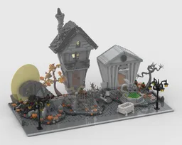 Modular Display for set 21351 - Tim Burton's The Nightmare Before Christmas