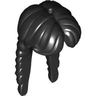 Hair Long with 2 Braided Tails / Black
