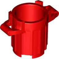 Lego Trash Can with 4 Cover Holders / Red
