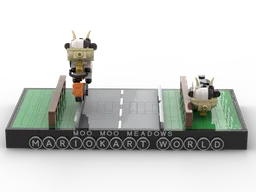 Mariokart world statue of moo moo meadows