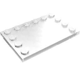 Plate Special 4 x 6, Studs on 3 Edges / Trans-Clear