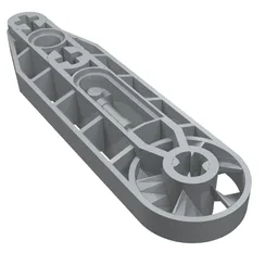 Technic Beam 1 x 7 with Fan / Light Bluish Gray
