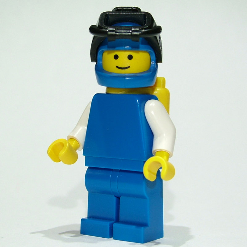 Lego Diver - Blue Torso, Blue Legs, Yellow Tanks, Blue Helmet