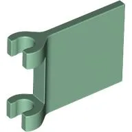 Flag 2 x 2 Square, Flared Clip Edge [Thick Clips] / Sand Green
