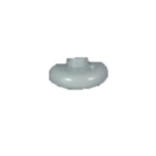 Lego Pen Bead, Round Short, Curved Edge / Light Gray
