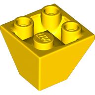 Lego Brick Sloped Inverted 45° 2 x 2 Double Convex / Yellow