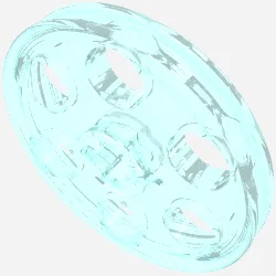 Technic Wedge Belt Wheel [aka Pulley] / Trans-Light Blue