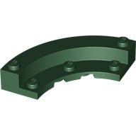 Lego Brick Round Corner 5 x 5 Macaroni with 1/3 Inner Side / Dark Green
