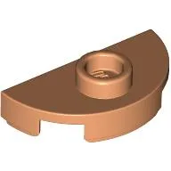 Plate Special Round 1 x 2 Half Circle with Stud (Jumper) / Nougat