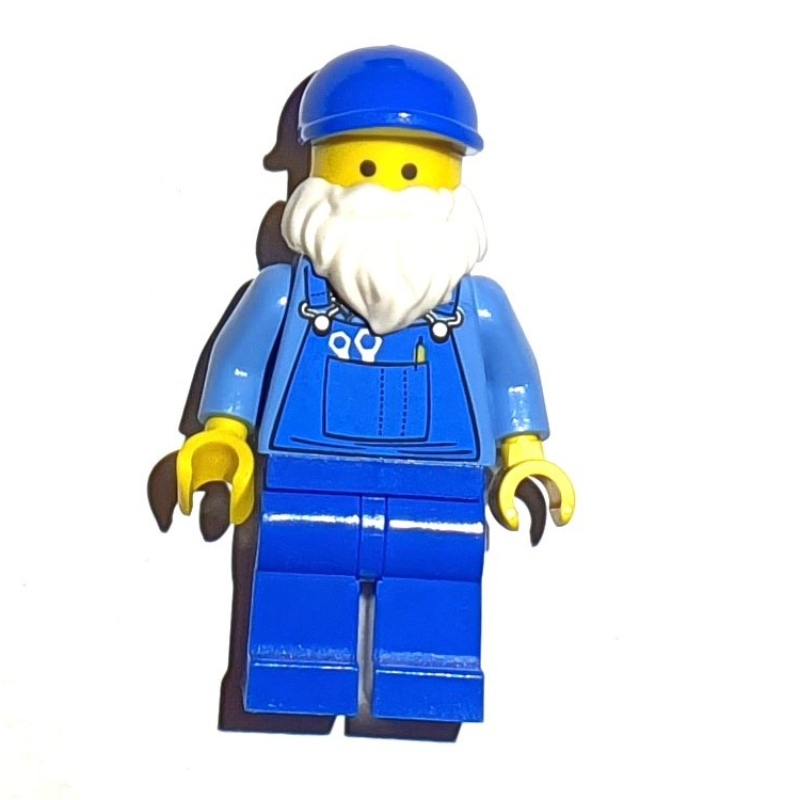 Lego Medium Blue Torso, Blue Legs, Blue Cap, White Beard