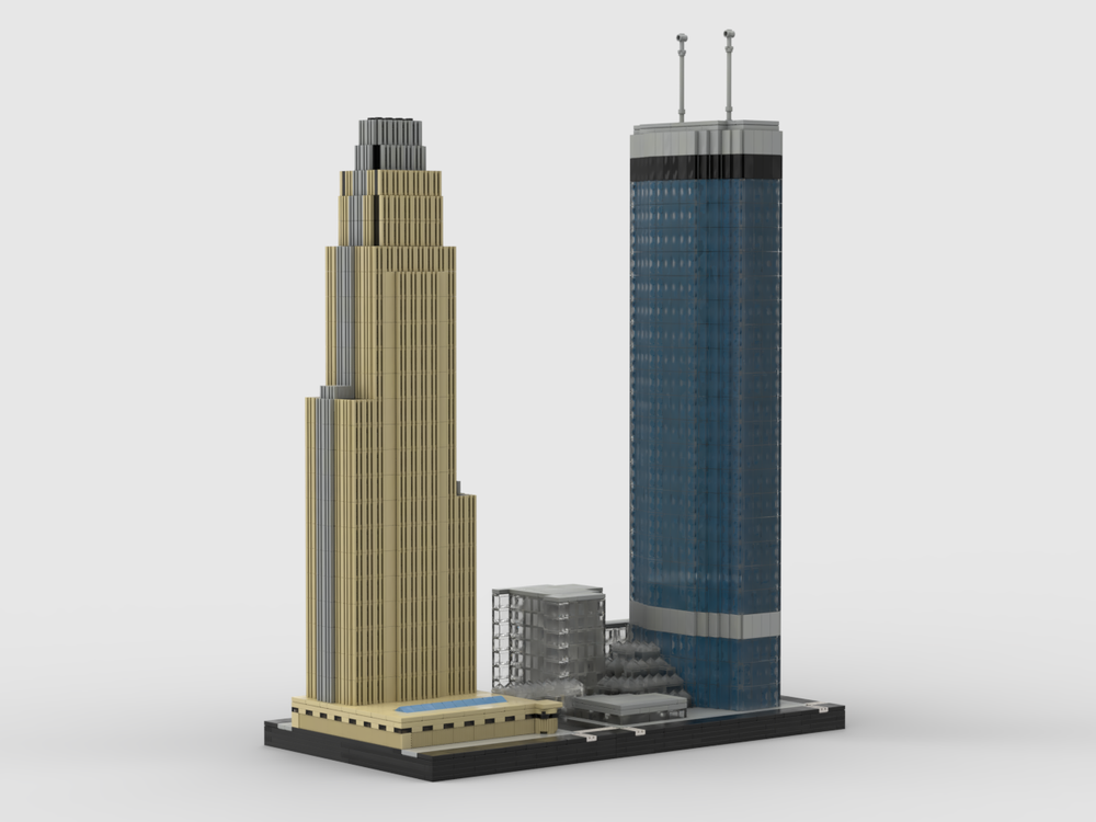 Lego IDS Center and Wells Fargo Center at 1/650th Scale