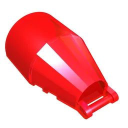 Windscreen 7 x 4 x 2 Round with Handle / Trans-Red