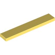 Lego Tile 1 x 6 with Groove / Bright Light Yellow