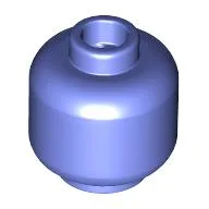 Minifig Head [Plain] [Vented Stud - 2 Holes] / Blue Violet
