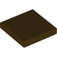 Tile 2 x 2 with Groove / Dark Brown