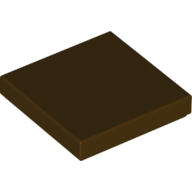Lego Tile 2 x 2 with Groove / Dark Brown