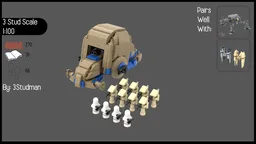 3 Stud Scale Separatist Super Tank