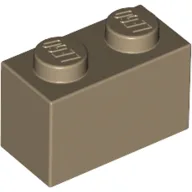 Brick 1 x 2 / Dark Tan