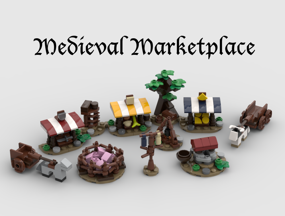 Lego Medieval Marketplace - Expansion for Mini Blaustein Castle