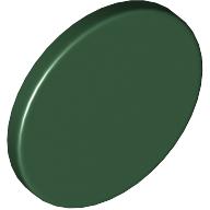 Lego Road Sign Clip-on 2 x 2 Round / Dark Green