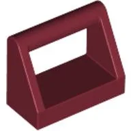 Tile Special 1 x 2 with Handle / Dark Red