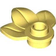 Plant, Plate 1 x 1 Round with 3 Leaves / Bright Light Yellow