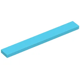 Tile 1 x 8 with Groove / Maersk Blue